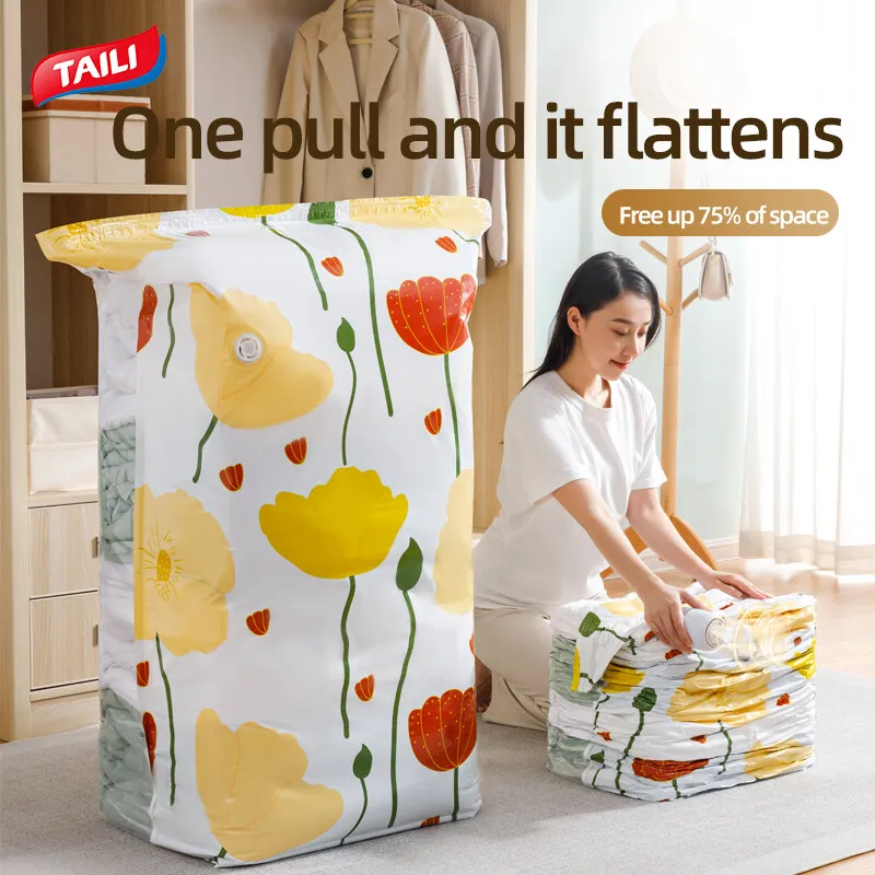 TAILI Cubic Vacuum Bags Large Plastic Storage Bags for Storing Clothes Blankets Compression Empty Bag Covers Travel Packing Bag
TAILI Cubic Vacuum Bags Large Plastic Storage Bags for Storing Clothes Blankets Compression Empty Bag Covers Travel Packing Bag