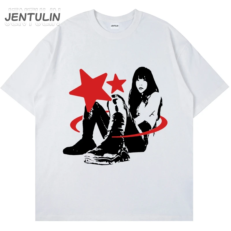 Goth Style Star Girl Women Top Summer Casual Short Sleeve Tee Y2K Aesthetic Graphic Pattern Print Vintage Cotton Clothes T-Shirt
Goth Style Star Girl Women Top Summer Casual Short Sleeve Tee Y2K Aesthetic Graphic Pattern Print Vintage Cotton Clothes T-Shirt