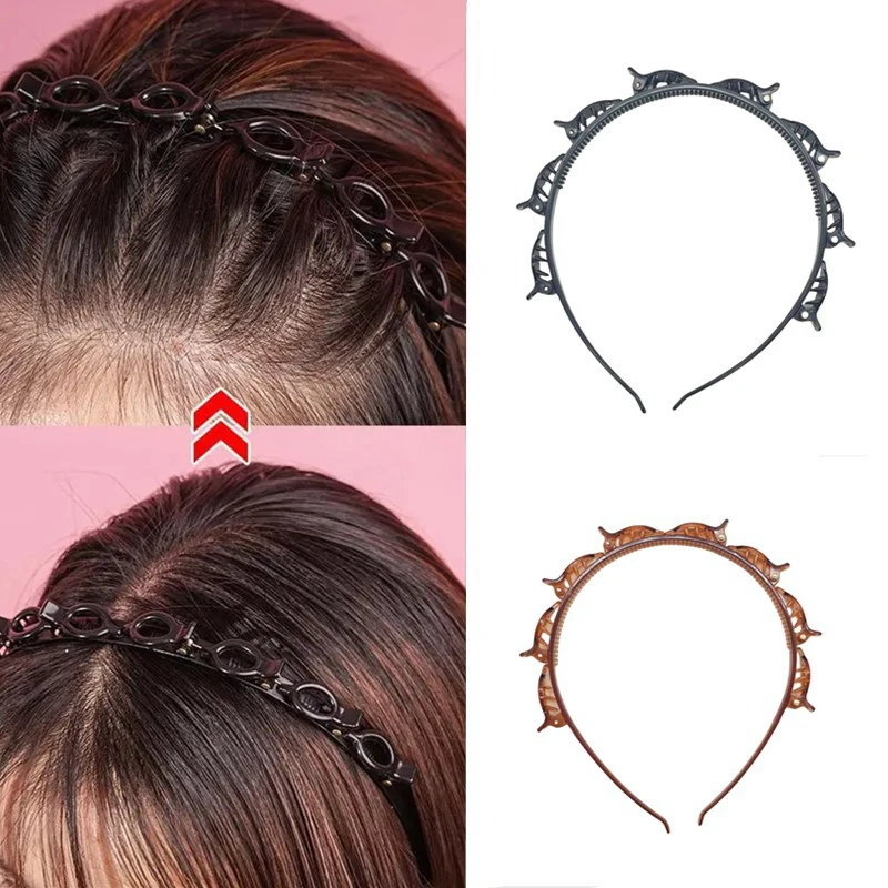 Hollow Weave Toothed Headband Headband Women's Headband Double-layer Headband Clip Fixed Broken Hair Artifact Fluffy Headband
Hollow Weave Toothed Headband Headband Women's Headband Double-layer Headband Clip Fixed Broken Hair Artifact Fluffy Headband