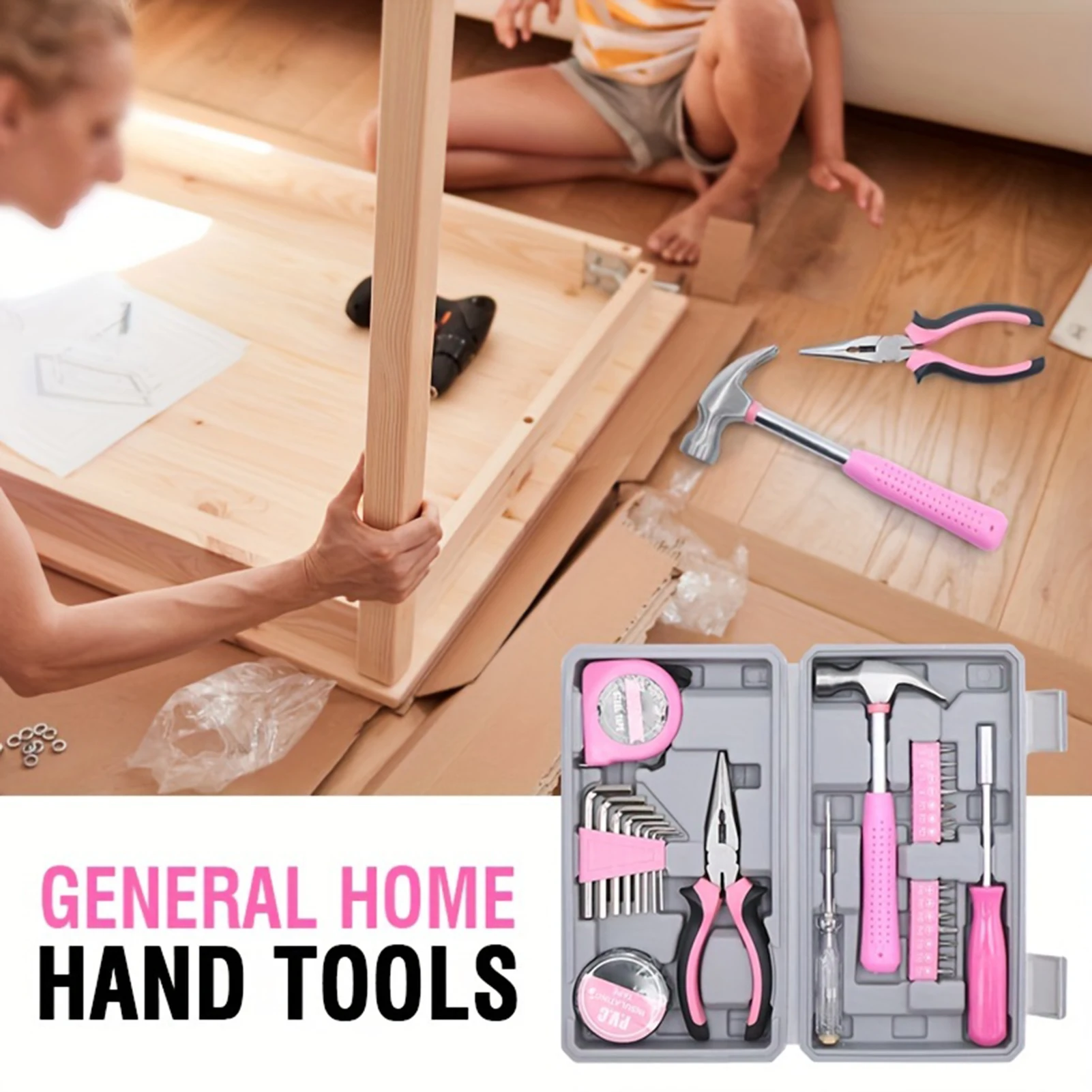 29pcs Combination Package Mixed Tool Set with Measuring Tape Nail Hammer Essential Hand Tools for Indoor and Outdoor Use
29pcs Combination Package Mixed Tool Set with Measuring Tape Nail Hammer Essential Hand Tools for Indoor and Outdoor Use