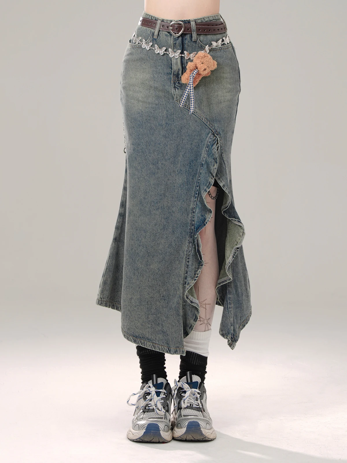 High Quality Hot Selling Wholesale Blue Denim Skirt Women's Split Fish Tail Skirt Design Sense Ruffle Edge Long Skirt Vintage
High Quality Hot Selling Wholesale Blue Denim Skirt Women's Split Fish Tail Skirt Design Sense Ruffle Edge Long Skirt Vintage