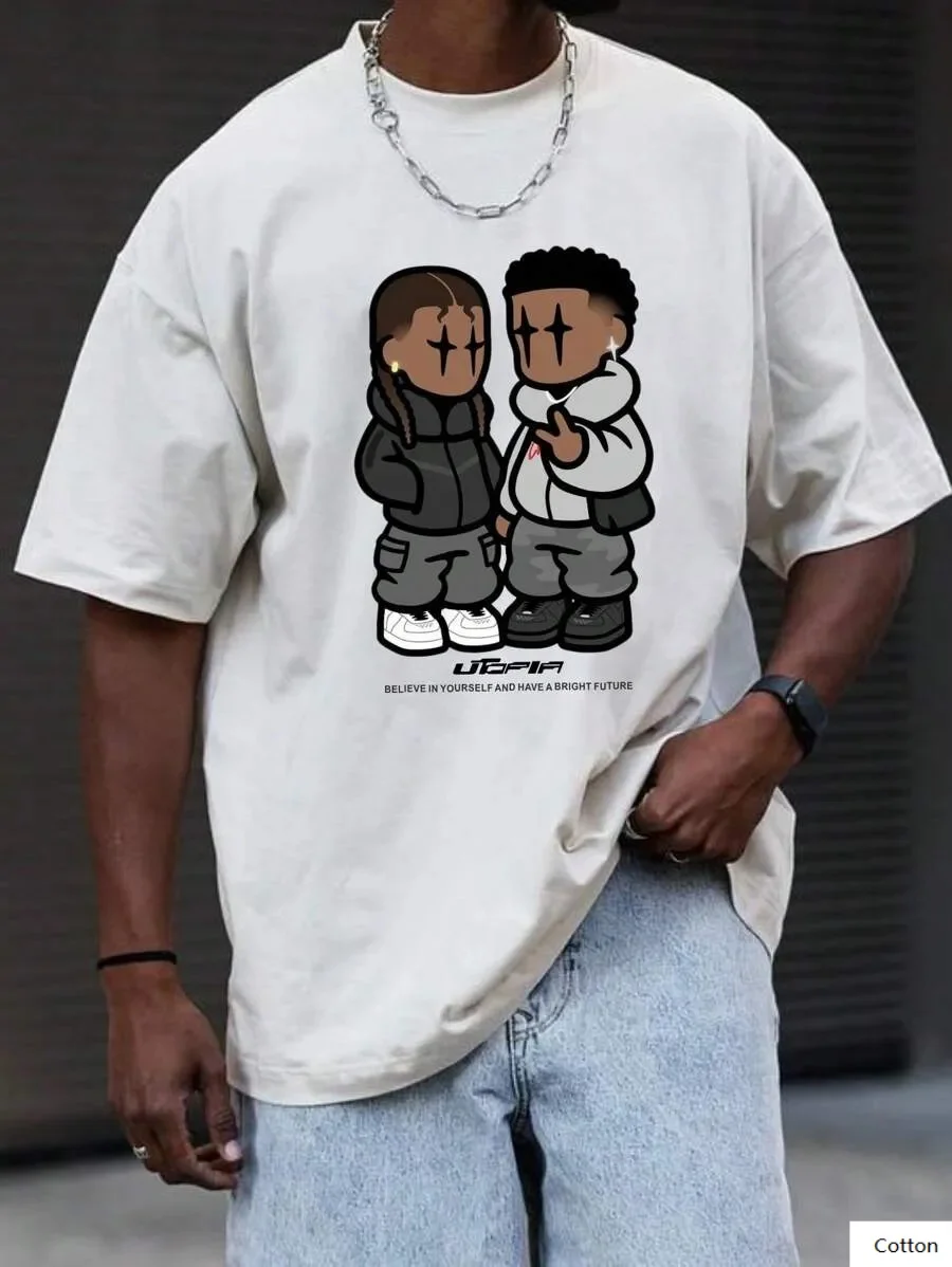 Высококачественная мужская хлопковая футболка с принтом и очаровательными персонажами мультфильмов от UOPIA вдоль с уплотнительной цитатой S-4XL
Высококачественная мужская хлопковая футболка с принтом и очаровательными персонажами мультфильмов от UOPIA вдоль с уплотнительной цитатой S-4XL