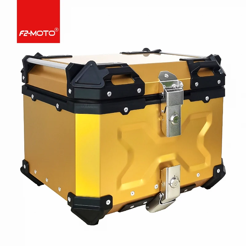 Factory Hot Selling F2-MOTO 45L Gold Motorcycle Tail Box Wholesale Aluminum Alloy Custom Surface Sliver Packing Motorbike Top ca
Factory Hot Selling F2-MOTO 45L Gold Motorcycle Tail Box Wholesale Aluminum Alloy Custom Surface Sliver Packing Motorbike Top ca
