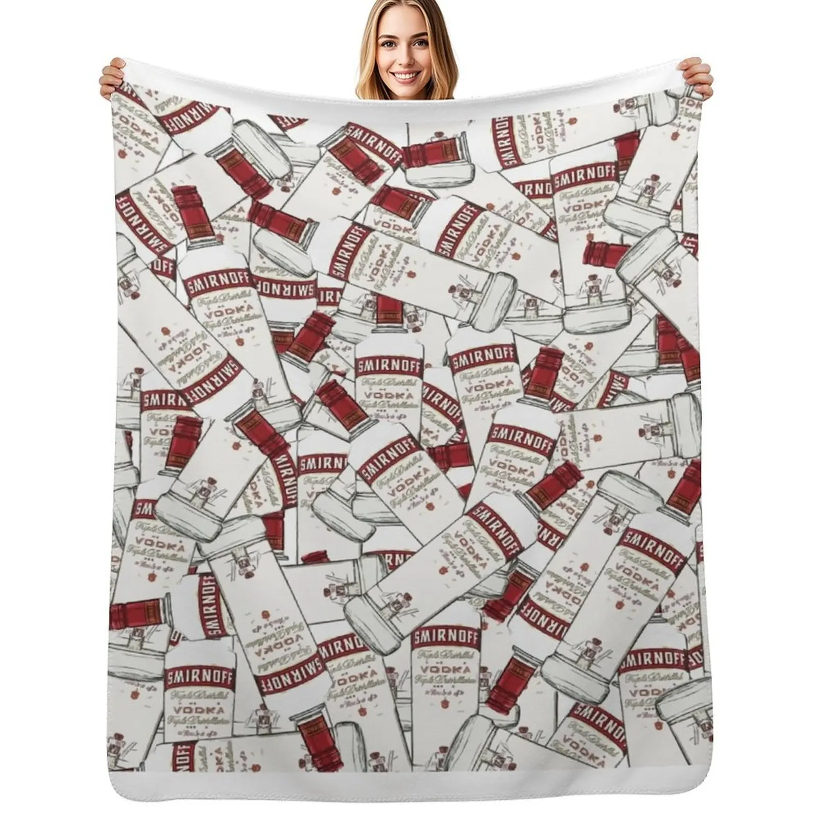 Smirnoff Vodka Bottles Throw Blanket Long Lasting Soft Plush Blanket for Daily Use
Smirnoff Vodka Bottles Throw Blanket Long Lasting Soft Plush Blanket for Daily Use