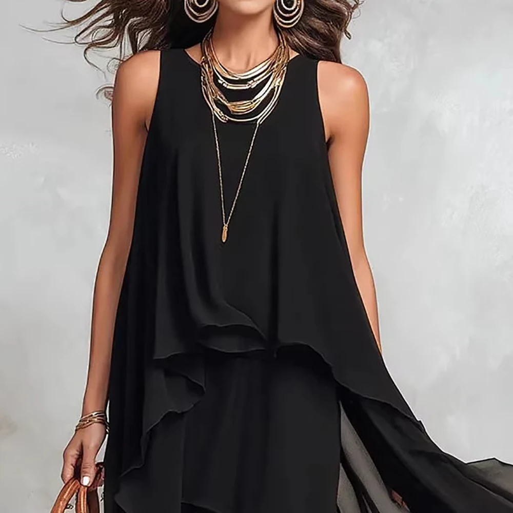 Boho Chiffon Flowy Maxi Dress For Women Casual Sleeveless Tiered Layered Asymmetrical Hem Beach Vacation Long Dresses Vestidos
Boho Chiffon Flowy Maxi Dress For Women Casual Sleeveless Tiered Layered Asymmetrical Hem Beach Vacation Long Dresses Vestidos