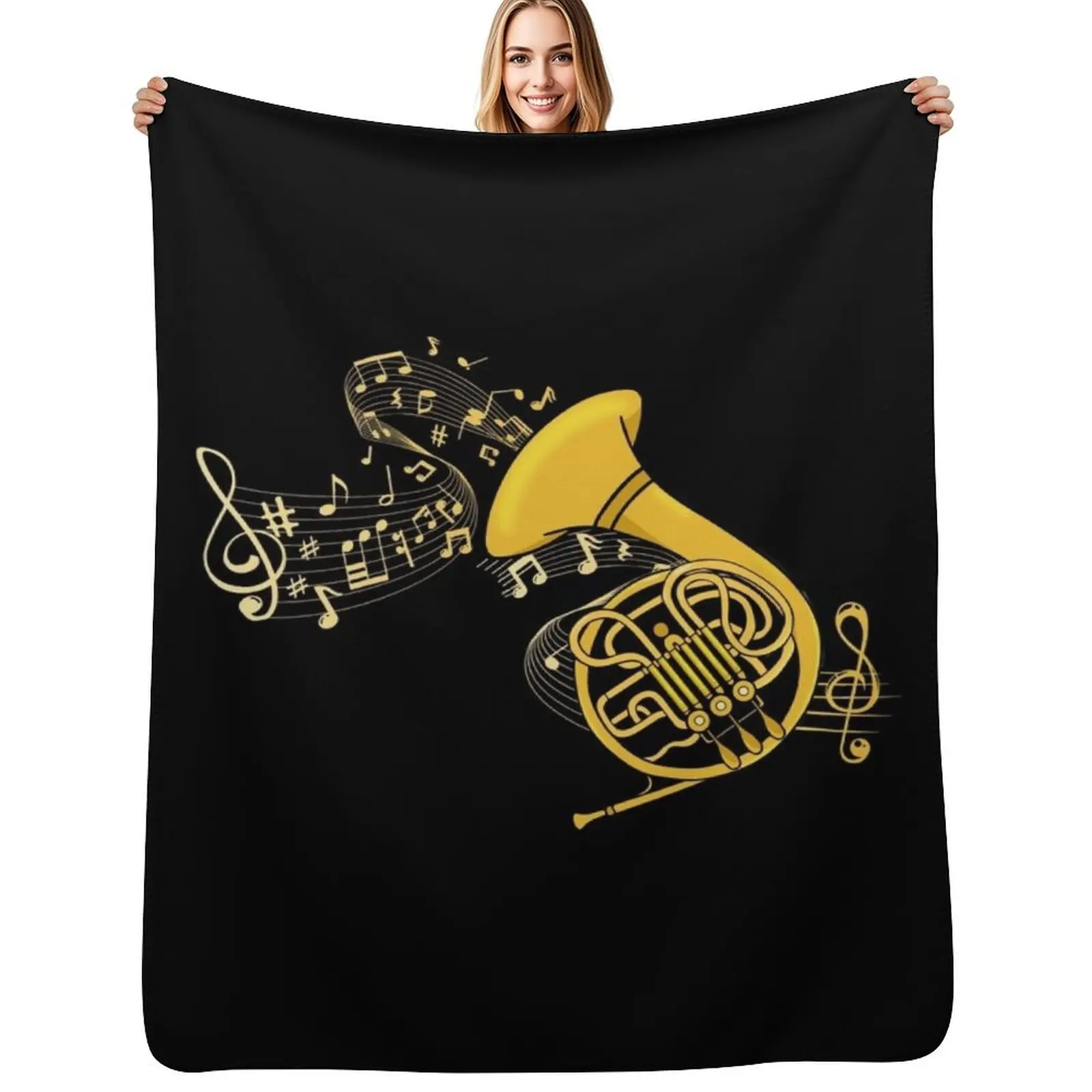 French Horn Gift Music Lover Big Band Instrument French Horn Throw Blanket Soft Plush Blanket as Housewarming Gift
French Horn Gift Music Lover Big Band Instrument French Horn Throw Blanket Soft Plush Blanket as Housewarming Gift