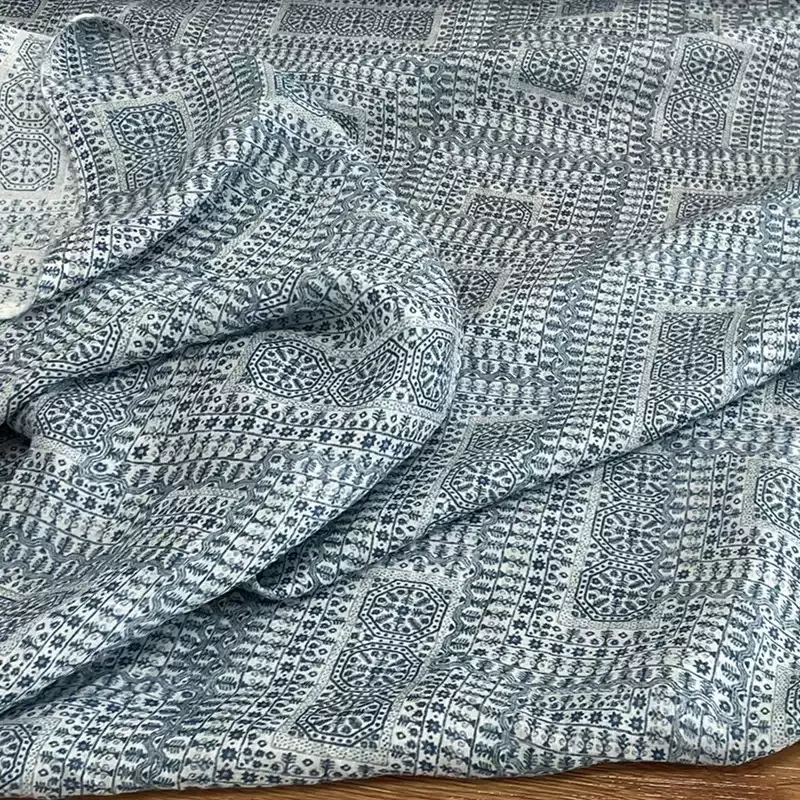Pure ramie printed fabric, used for making high-end summer clothing sewing fabrics
Pure ramie printed fabric, used for making high-end summer clothing sewing fabrics