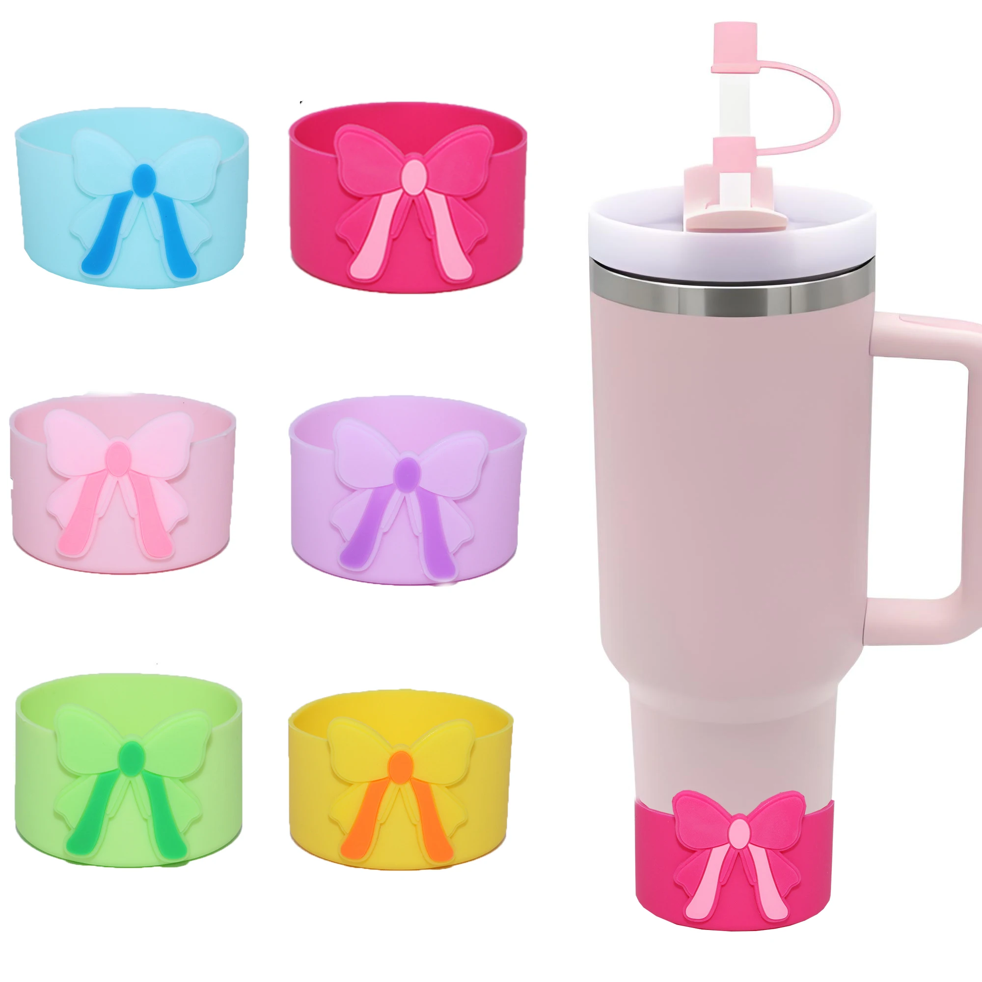 Bow Silicone Cup Boot Cover for Tumbler Water Bottle Protective Case Cup Bottom Sleeves Cover Anti-slip Cup Accessories
Bow Silicone Cup Boot Cover for Tumbler Water Bottle Protective Case Cup Bottom Sleeves Cover Anti-slip Cup Accessories