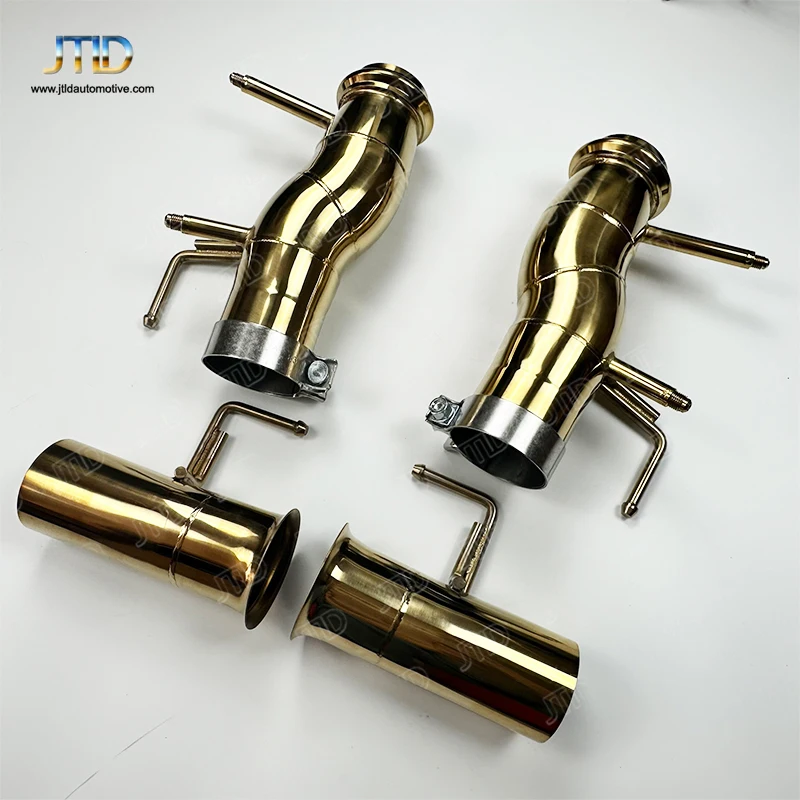 JTLD 304 Stainless Steel Gold Color Exhaust straight Pipe System Without Valve For Ferrari SF90 Exhaust escapes
JTLD 304 Stainless Steel Gold Color Exhaust straight Pipe System Without Valve For Ferrari SF90 Exhaust escapes