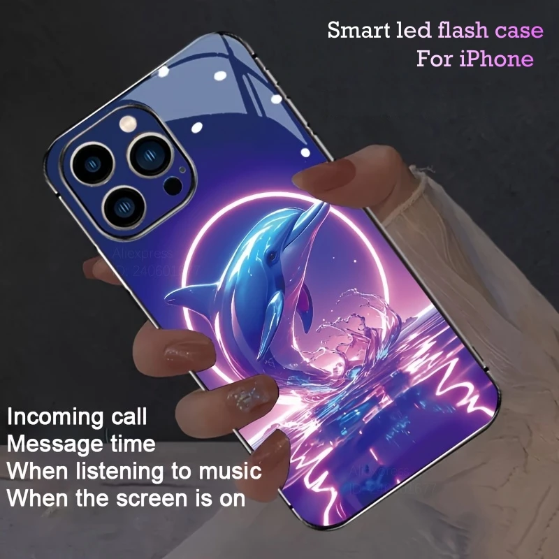 Ocean Elf Dolphin Glitter Music Luminous Phone Case For iPhone 17 air 16 15 14 13 12 X Xs Xr Mini Pro Max Plus LED Shiny Cover
Ocean Elf Dolphin Glitter Music Luminous Phone Case For iPhone 17 air 16 15 14 13 12 X Xs Xr Mini Pro Max Plus LED Shiny Cover