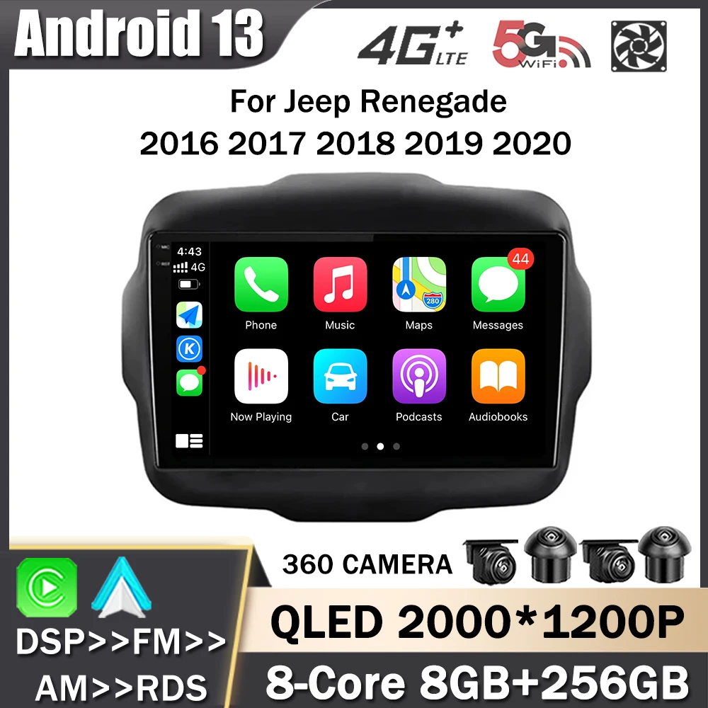 9" Android 13 Carplay 4G WIFI Car Radio Multimedia Player GPS Navigation for Jeep Renegade 2016 2017 2018 2019 2020
9" Android 13 Carplay 4G WIFI Car Radio Multimedia Player GPS Navigation for Jeep Renegade 2016 2017 2018 2019 2020