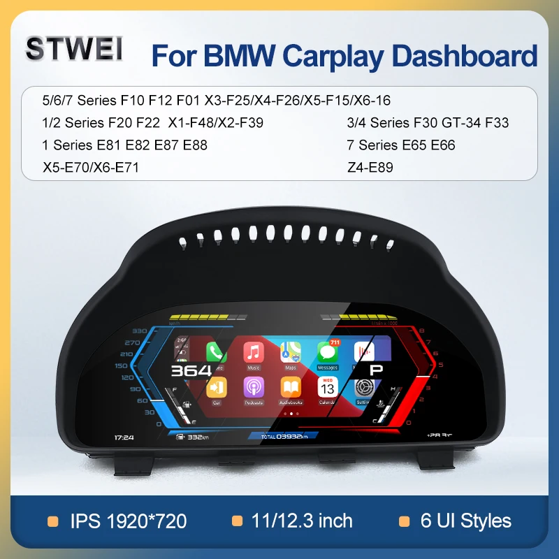 STWEI 2026 CarPlay Auto New Lcd Digital Dashboard Cluster Digital Speedometer For BMW 1/2/3/4/5/6/7/X1/X2/X3/X4/X5/X6 Z4 Series
STWEI 2026 CarPlay Auto New Lcd Digital Dashboard Cluster Digital Speedometer For BMW 1/2/3/4/5/6/7/X1/X2/X3/X4/X5/X6 Z4 Series