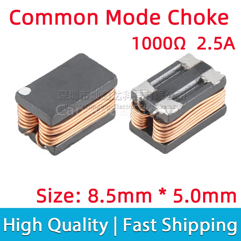 5pcs SMD Common Mode Choke Coil Inductor Filter Impedance 1000ohm 1000Ω 2.5A Current High Frequency Signal Noise Suppression
5pcs SMD Common Mode Choke Coil Inductor Filter Impedance 1000ohm 1000Ω 2.5A Current High Frequency Signal Noise Suppression