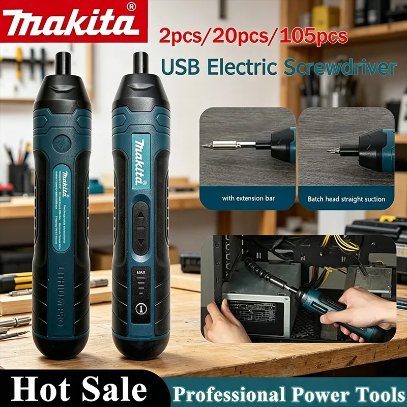 Makita Multi-function Mini Cordless Electric Screwdriver Set 1300mAh Rechargeable Adjustable Drill Torque Repair Kit 2pcs/20pcs/
Makita Multi-function Mini Cordless Electric Screwdriver Set 1300mAh Rechargeable Adjustable Drill Torque Repair Kit 2pcs/20pcs/