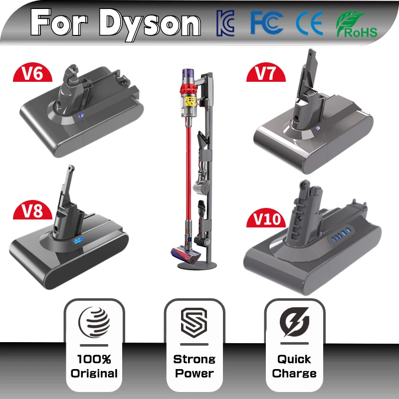 for Dyson V6 V7 V8 V10 Series SV12 DC62 DC58 SV11 SV10 SV12 SV11 Handheld Vacuum Cleaner Spare battery 21.6V 8000mAh
for Dyson V6 V7 V8 V10 Series SV12 DC62 DC58 SV11 SV10 SV12 SV11 Handheld Vacuum Cleaner Spare battery 21.6V 8000mAh