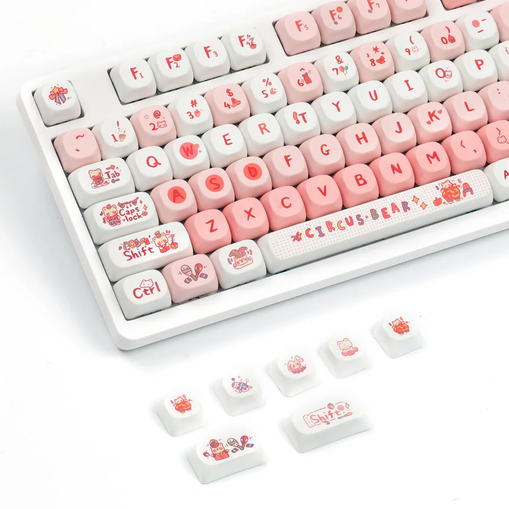 Bear personalized keycaps PBT sublimation keycaps MOA high matte opaque cross mechanical shaft universal keycap
Bear personalized keycaps PBT sublimation keycaps MOA high matte opaque cross mechanical shaft universal keycap