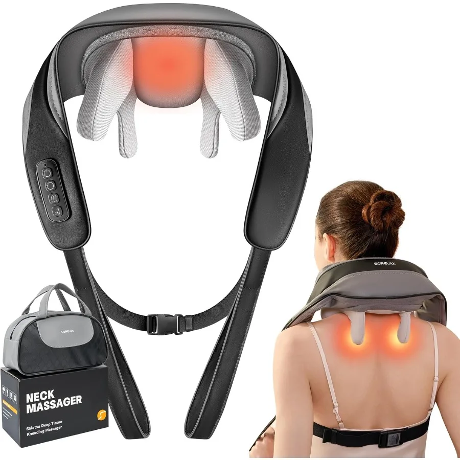 Массажер для шеи для облегчения боли, массажер для шеи и спины шиацу глубоких тканей с подогревом, электрическая массажная подушка для плеч, ног, тела
Массажер для шеи для облегчения боли, массажер для шеи и спины шиацу глубоких тканей с подогревом, электрическая массажная подушка для плеч, ног, тела