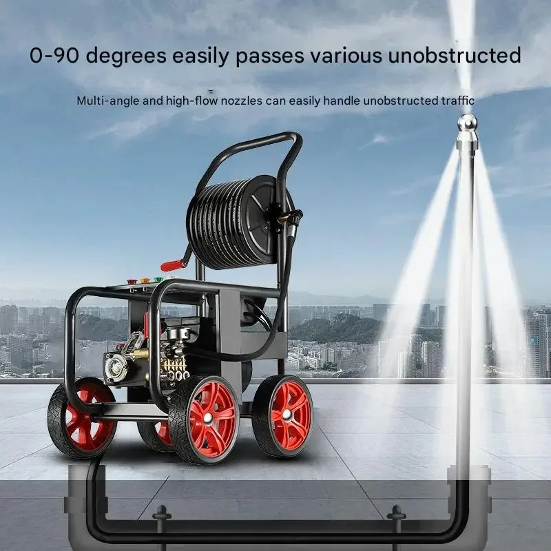 350 Bar High-Pressure Washer Jet for Sewer Drain Cleaning Powerful Machine Tool for Home Garden
