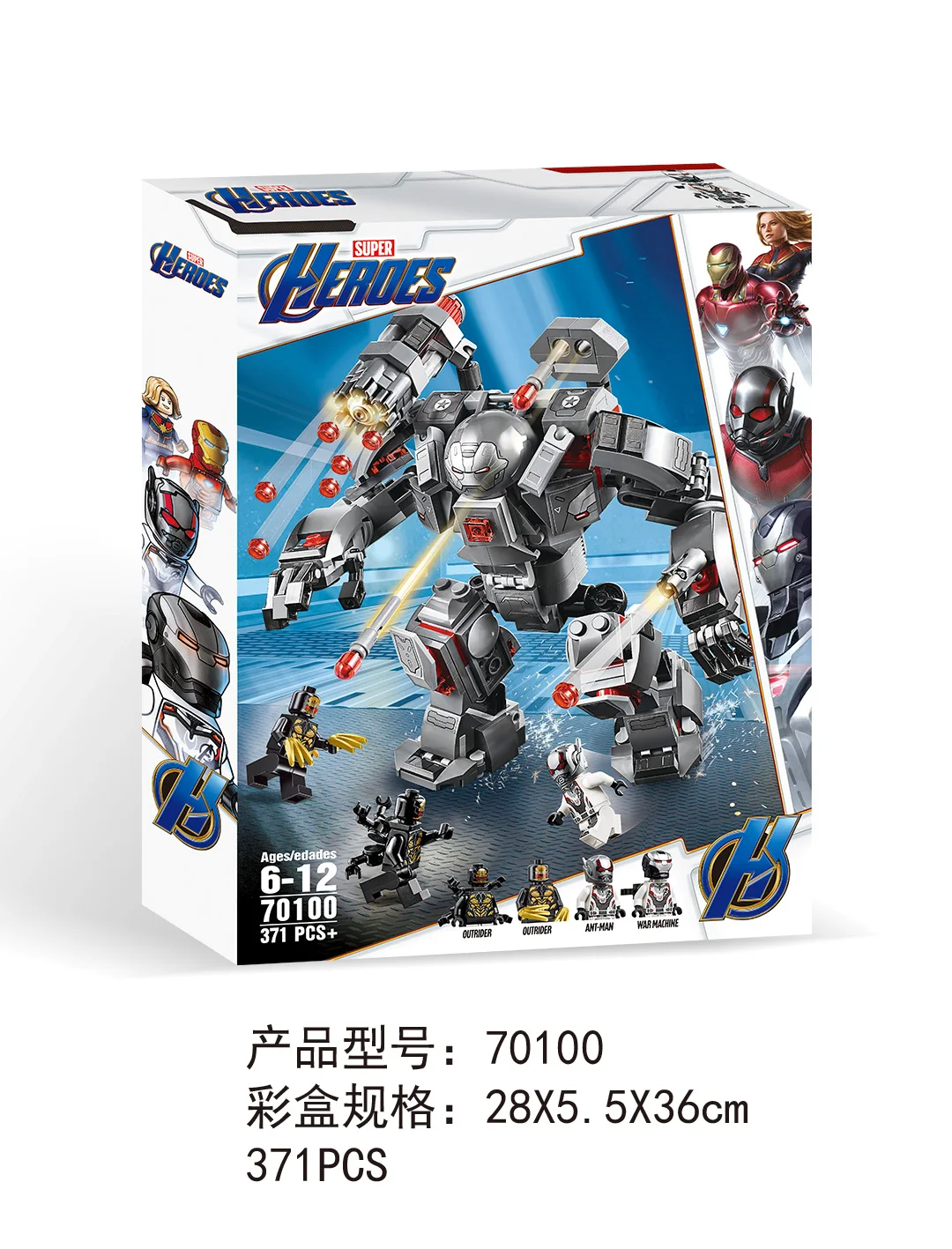 Конструктор War Machine Buster 76124 из серии Avengers, стальной робот-герой 76015, суперробот MK38 76020, кирпичики для детей
Конструктор War Machine Buster 76124 из серии Avengers, стальной робот-герой 76015, суперробот MK38 76020, кирпичики для детей