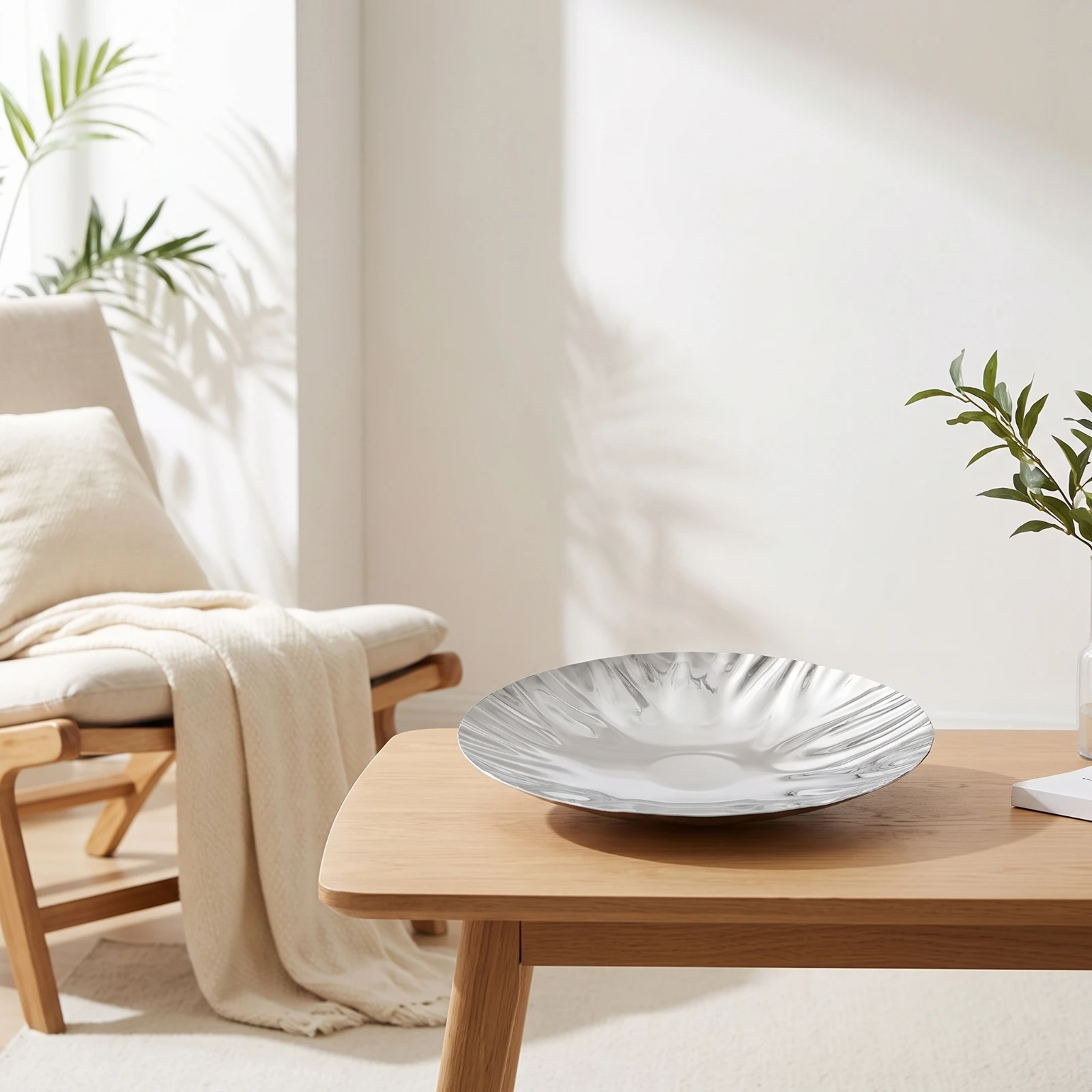 Stainless Steel Fruit Plate Mirrored Finish Round Metal Centerpiece Bowl Mirror Polished Serving Tray Fluted Round Serving Tray
Stainless Steel Fruit Plate Mirrored Finish Round Metal Centerpiece Bowl Mirror Polished Serving Tray Fluted Round Serving Tray