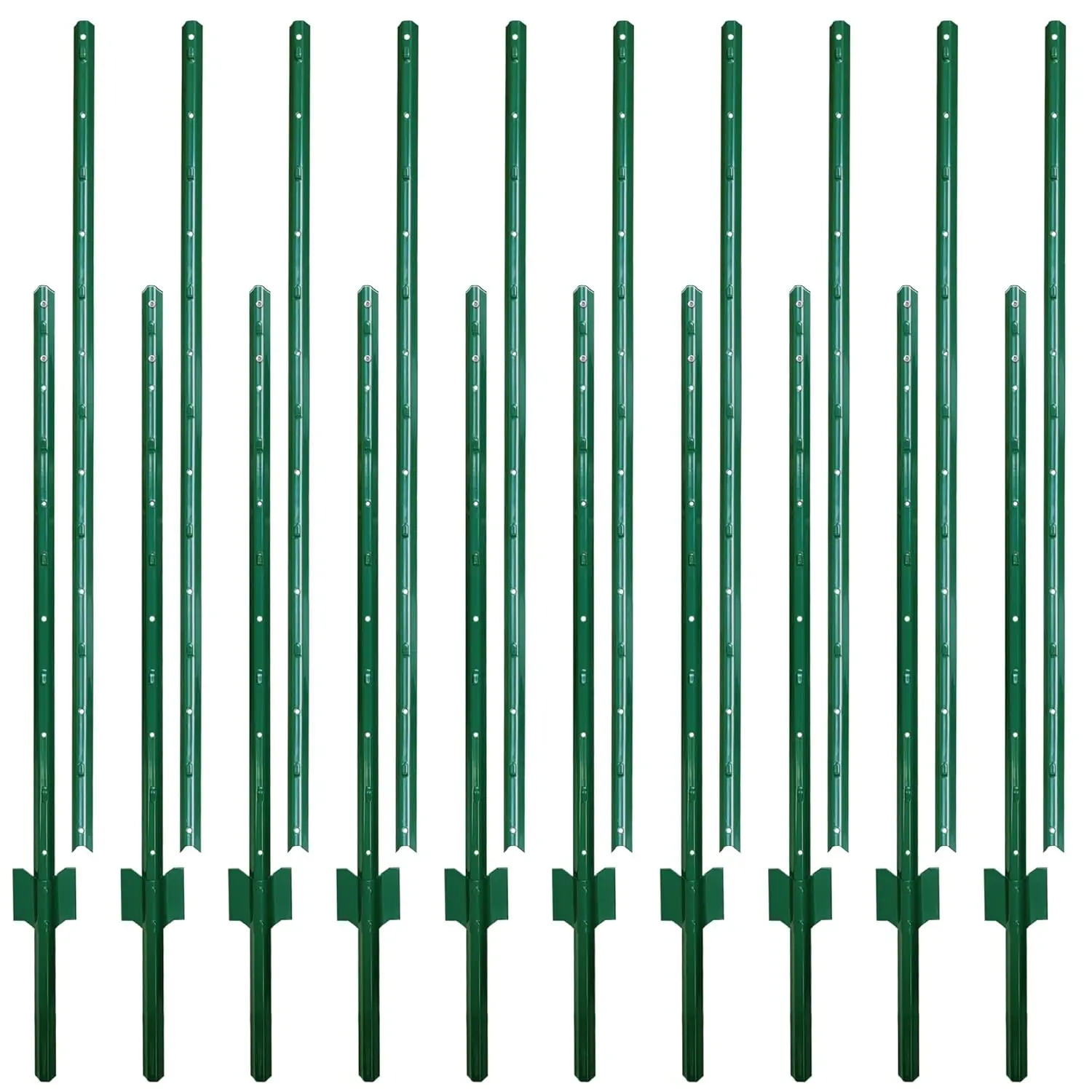 Assemblable Metal Fence Posts, 7 Feet, Pack of 10, Sturdy No Digging U Posts for Wire Fencing in Yard and Outdoor
Assemblable Metal Fence Posts, 7 Feet, Pack of 10, Sturdy No Digging U Posts for Wire Fencing in Yard and Outdoor