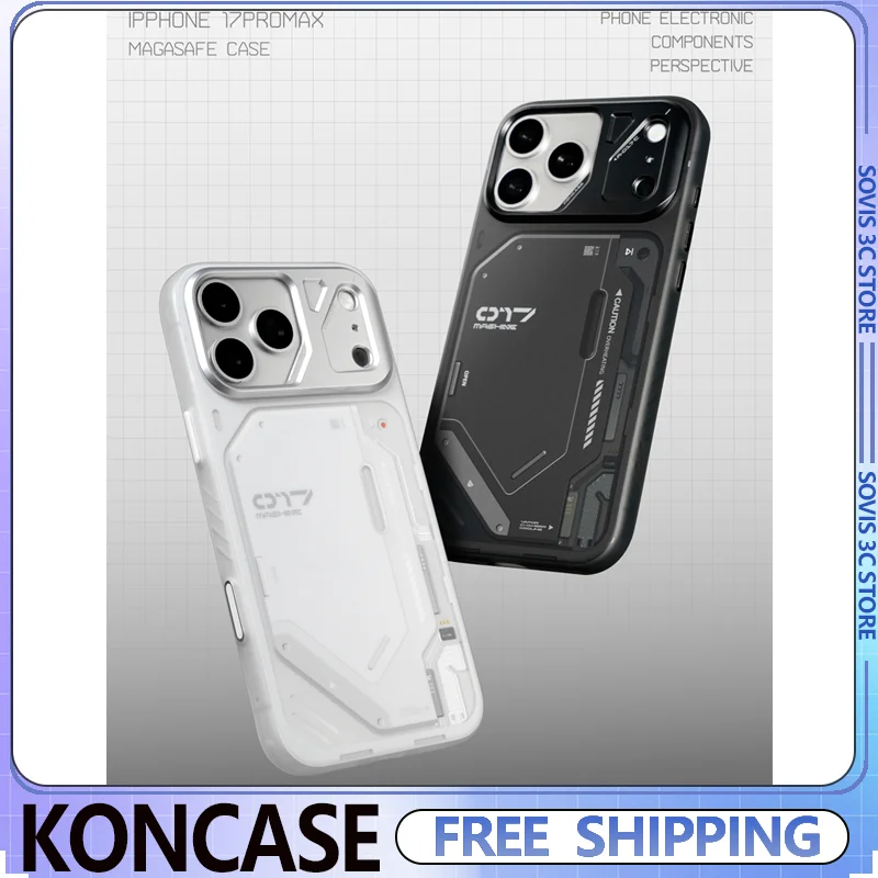 KONCASE Original Mechanical Magnetic Phone Case Independent camera button for iPhone 17 Pro/17 Pro Max DIY Gifts
KONCASE Original Mechanical Magnetic Phone Case Independent camera button for iPhone 17 Pro/17 Pro Max DIY Gifts