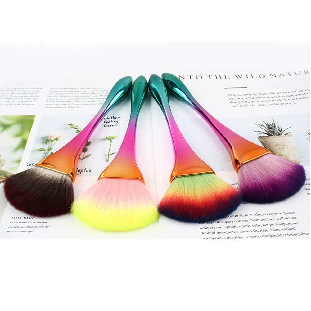 Rainbow Powder Brush Creative Sector Design Soft Bristle Professional Makeup Brush For Blush Foundation Easy Carry Fashion 
Rainbow Powder Brush Creative Sector Design Soft Bristle Professional Makeup Brush For Blush Foundation Easy Carry Fashion