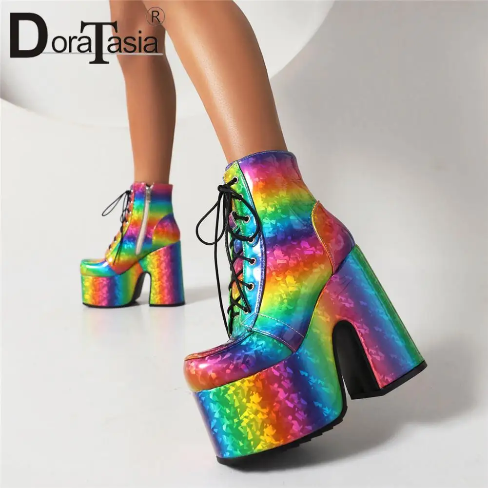 Brand New Ladies Platform Boots Fashion Print Bat Multicolor Thick High Heels women's Boots Party Punk Goth Cosplay Woman Shoes
Brand New Ladies Platform Boots Fashion Print Bat Multicolor Thick High Heels women's Boots Party Punk Goth Cosplay Woman Shoes
