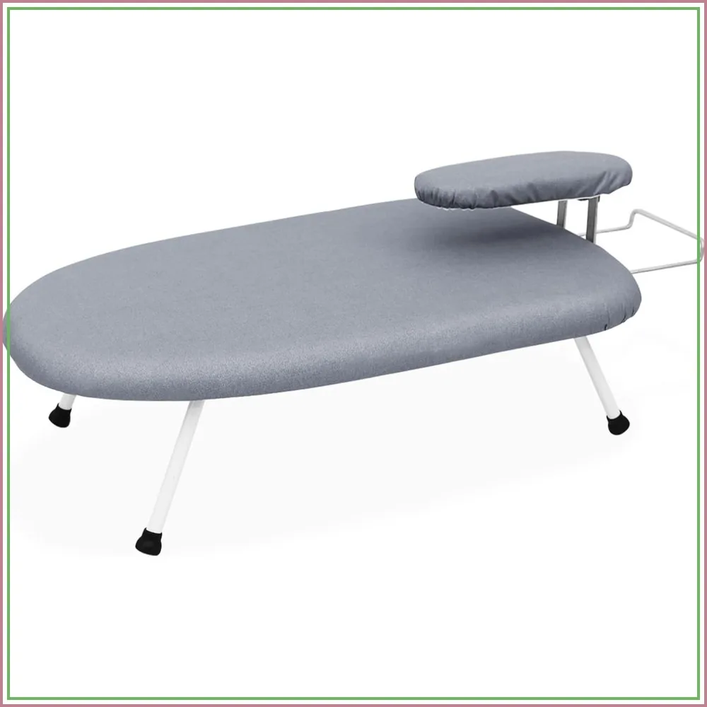 Tabletop Ironing Board 23.6" L x 14"W x 7"H with Removable Sleeve Board - Folding Legs Cotton Cover Travel Countertop Iron Board
Tabletop Ironing Board 23.6" L x 14"W x 7"H with Removable Sleeve Board - Folding Legs Cotton Cover Travel Countertop Iron Board