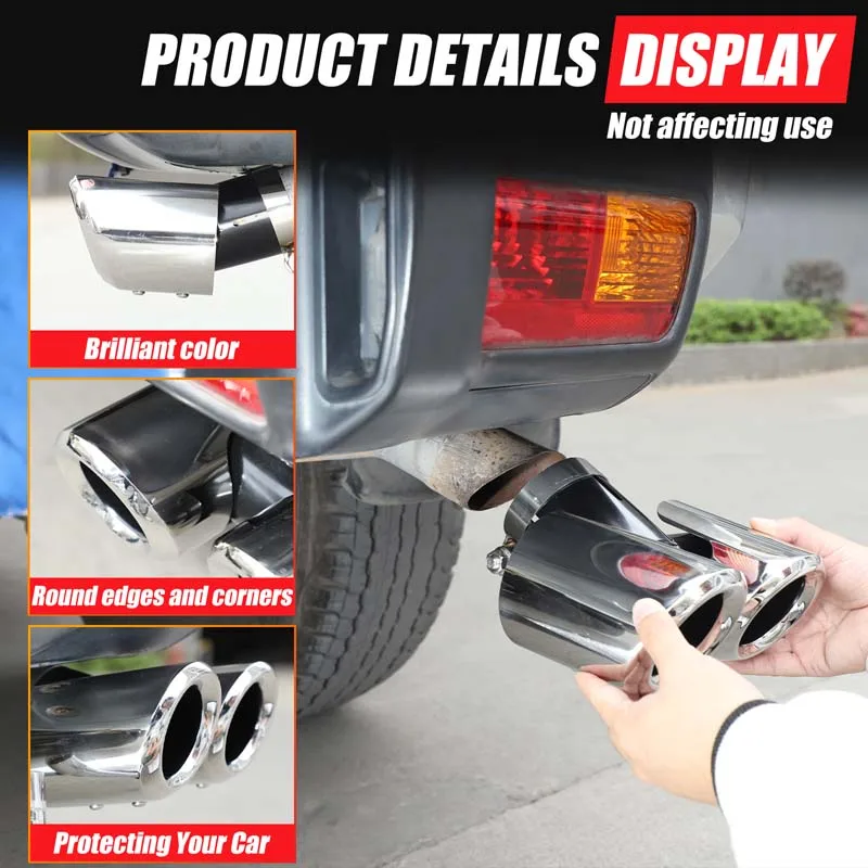 For Toyota FJ Cruiser 2007-2021 Sliver Double Outlet Stainless Steel Car Muffler Exhaust Pipe Tip End Trim Modified Tail Throat
For Toyota FJ Cruiser 2007-2021 Sliver Double Outlet Stainless Steel Car Muffler Exhaust Pipe Tip End Trim Modified Tail Throat