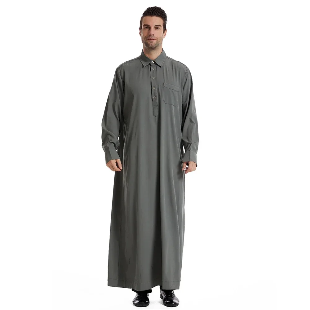 Blue Saudi Arabic Men Long Sleeve Robe Buttons Collar Jubba Thobe Islamic Clothing Ramadan Casual Prayer Abaya Maxi Dress Muslim
Blue Saudi Arabic Men Long Sleeve Robe Buttons Collar Jubba Thobe Islamic Clothing Ramadan Casual Prayer Abaya Maxi Dress Muslim