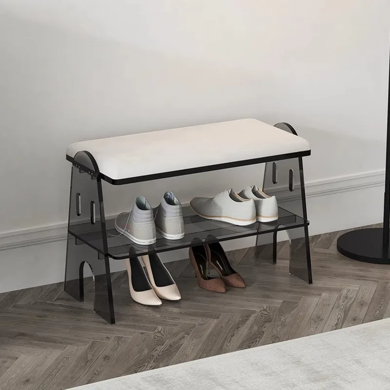 Acrylic shoe changing stool shoe rack cabinet integrated household door soft bag seat cushion multi-functional light luxury
Acrylic shoe changing stool shoe rack cabinet integrated household door soft bag seat cushion multi-functional light luxury