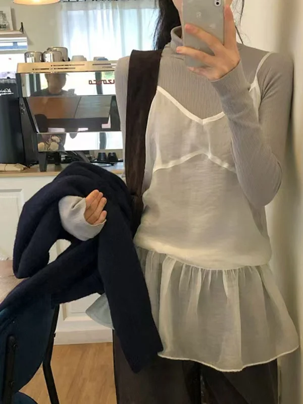 French Sle Off-oulder Svel irt Women's Inner Wear Fre Cute Age-Defng Design Sense Aosphere Dring
French Sle Off-oulder Svel irt Women's Inner Wear Fre Cute Age-Defng Design Sense Aosphere Dring