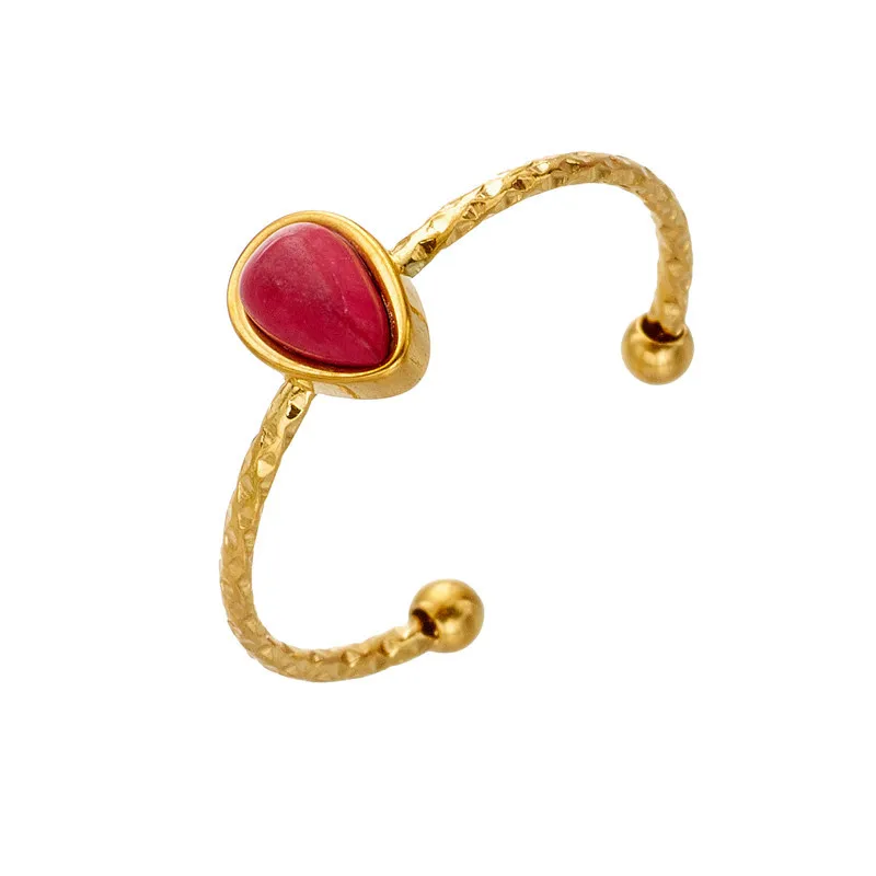 2022 New Fashion Women Simple Nature Stone Water Drop Opening Adjustable Finger Ring Women Sexy Party Stainless Steel Ring
2022 New Fashion Women Simple Nature Stone Water Drop Opening Adjustable Finger Ring Women Sexy Party Stainless Steel Ring