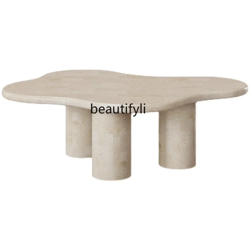 Wabi Sand wind travertine coffee table, designer, small apartment creative special-shaped flower coffee table coffee table
Wabi Sand wind travertine coffee table, designer, small apartment creative special-shaped flower coffee table coffee table