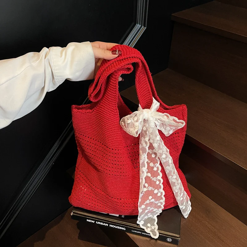 Fashion Women's Hollow Woven Lace Shoulder Bags Large Capacity Knitting Underarm Bag Solid Crochet Tote Handbag Summer Mesh Beac
Fashion Women's Hollow Woven Lace Shoulder Bags Large Capacity Knitting Underarm Bag Solid Crochet Tote Handbag Summer Mesh Beac