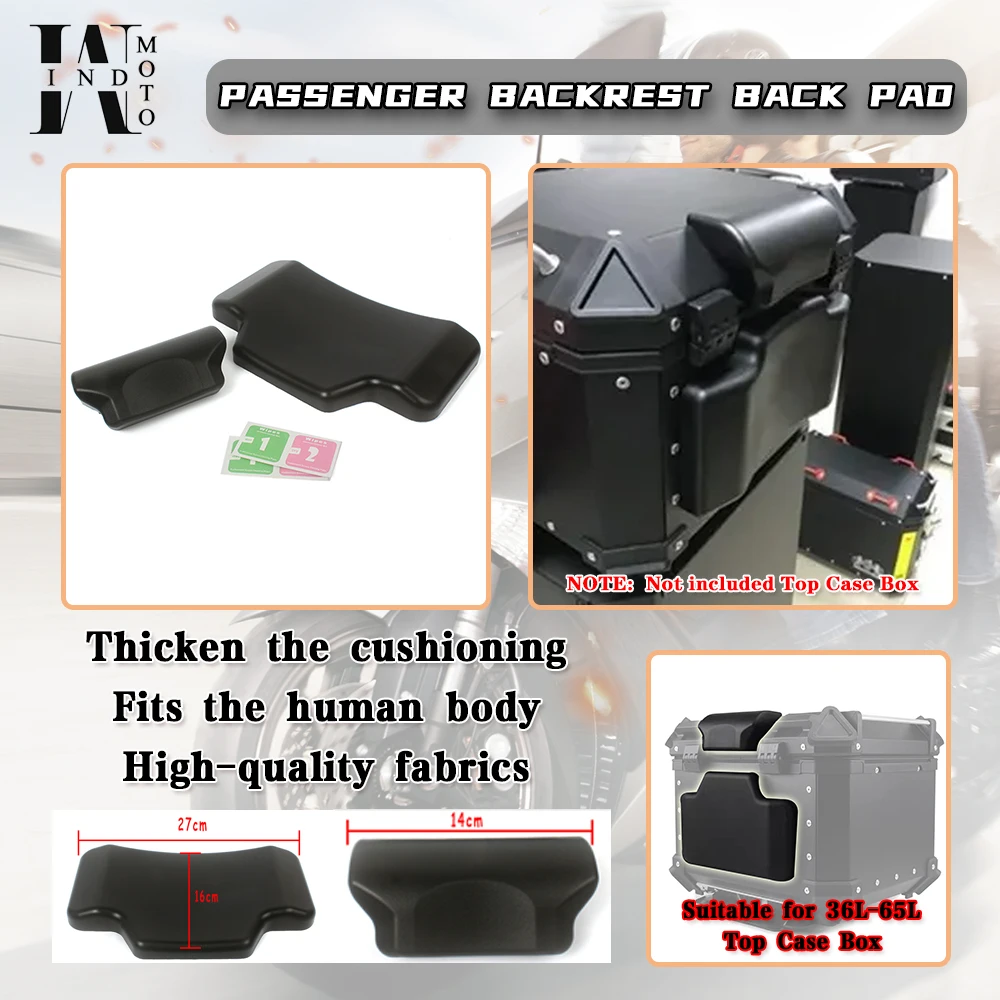 Passenger Backrest Back Pad Rear Saddlebag Trunk Sticker Fit for 36L-65L Motorcycle Rear Top Case Box Cushion Pad
Passenger Backrest Back Pad Rear Saddlebag Trunk Sticker Fit for 36L-65L Motorcycle Rear Top Case Box Cushion Pad