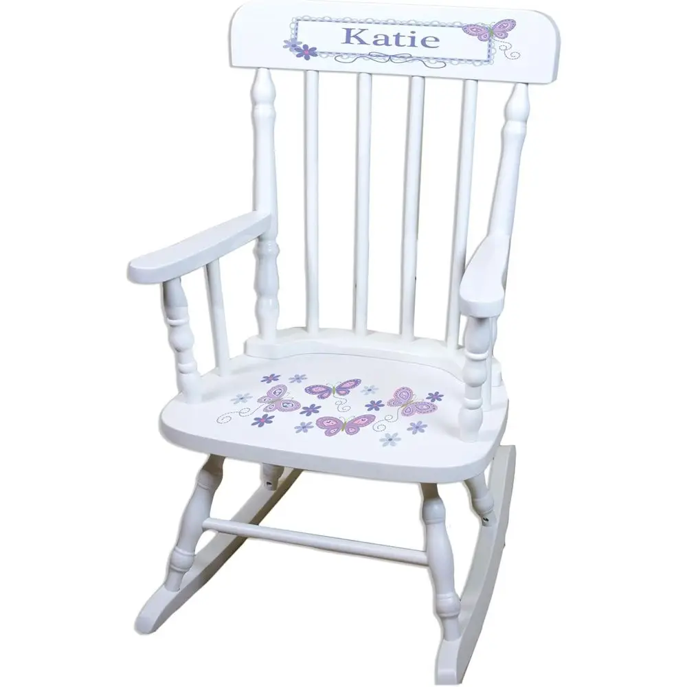 Girl's Personalized White Wood Rocking Chair Toddler Baby Git (Lavender )
Girl's Personalized White Wood Rocking Chair Toddler Baby Git (Lavender )