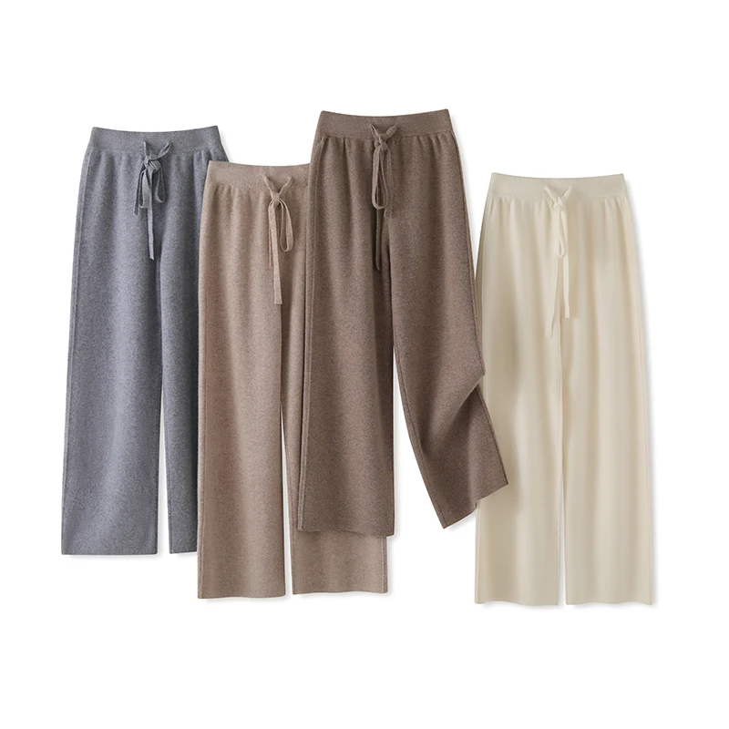 DjzDsm New 100% Merino Wool Women's Straight Leg Pants Spring Autumn Thick Casual High Waist Loose Knitted Pants Wide Leg Pants
DjzDsm New 100% Merino Wool Women's Straight Leg Pants Spring Autumn Thick Casual High Waist Loose Knitted Pants Wide Leg Pants