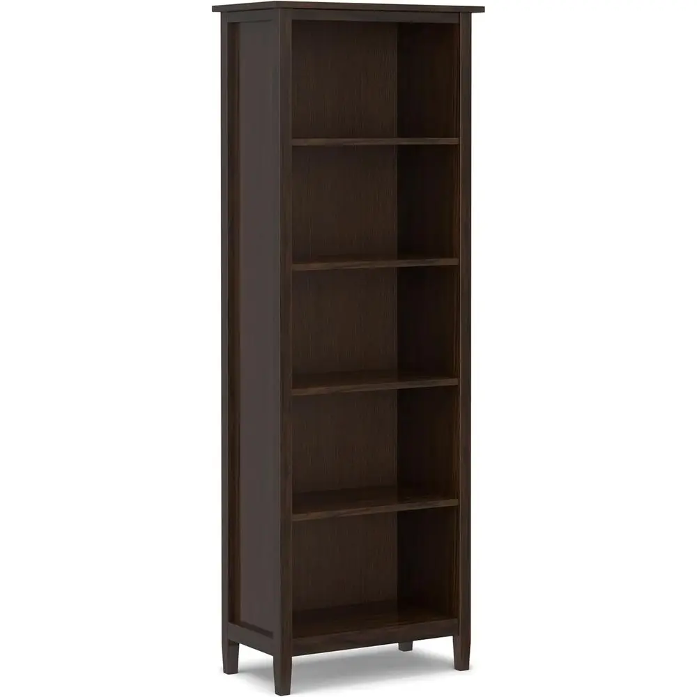 72 Transitional Solid Wood Bookshelf, 5 Adjustable Shelves, Tobacco Brown, for Living/Study Rooms
72 Transitional Solid Wood Bookshelf, 5 Adjustable Shelves, Tobacco Brown, for Living/Study Rooms