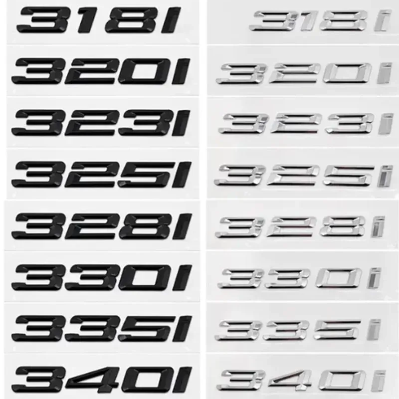 316i 318i 320i 325i 330i 335i Trunk Boot Emblem Letter Badges Car Logo For BMW 3-series F30 F31 F34 E90 E46 Chrome Silver Black
316i 318i 320i 325i 330i 335i Trunk Boot Emblem Letter Badges Car Logo For BMW 3-series F30 F31 F34 E90 E46 Chrome Silver Black