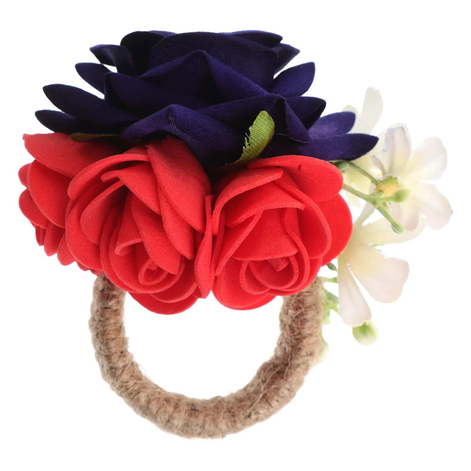 Artificial Flower Napkin Ring Rustic Farmhouse Style Independence Day Party Decor Creative Serviette Buckle for Table Settings
Artificial Flower Napkin Ring Rustic Farmhouse Style Independence Day Party Decor Creative Serviette Buckle for Table Settings