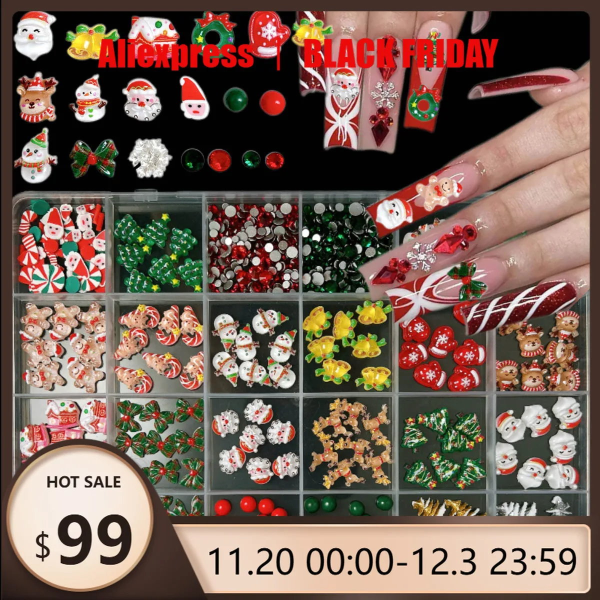 Santa Claus Nail Art Decorations for New Year Winter Christmas Pressed Handmade DIY Boxed Wearable Nail Material
Santa Claus Nail Art Decorations for New Year Winter Christmas Pressed Handmade DIY Boxed Wearable Nail Material