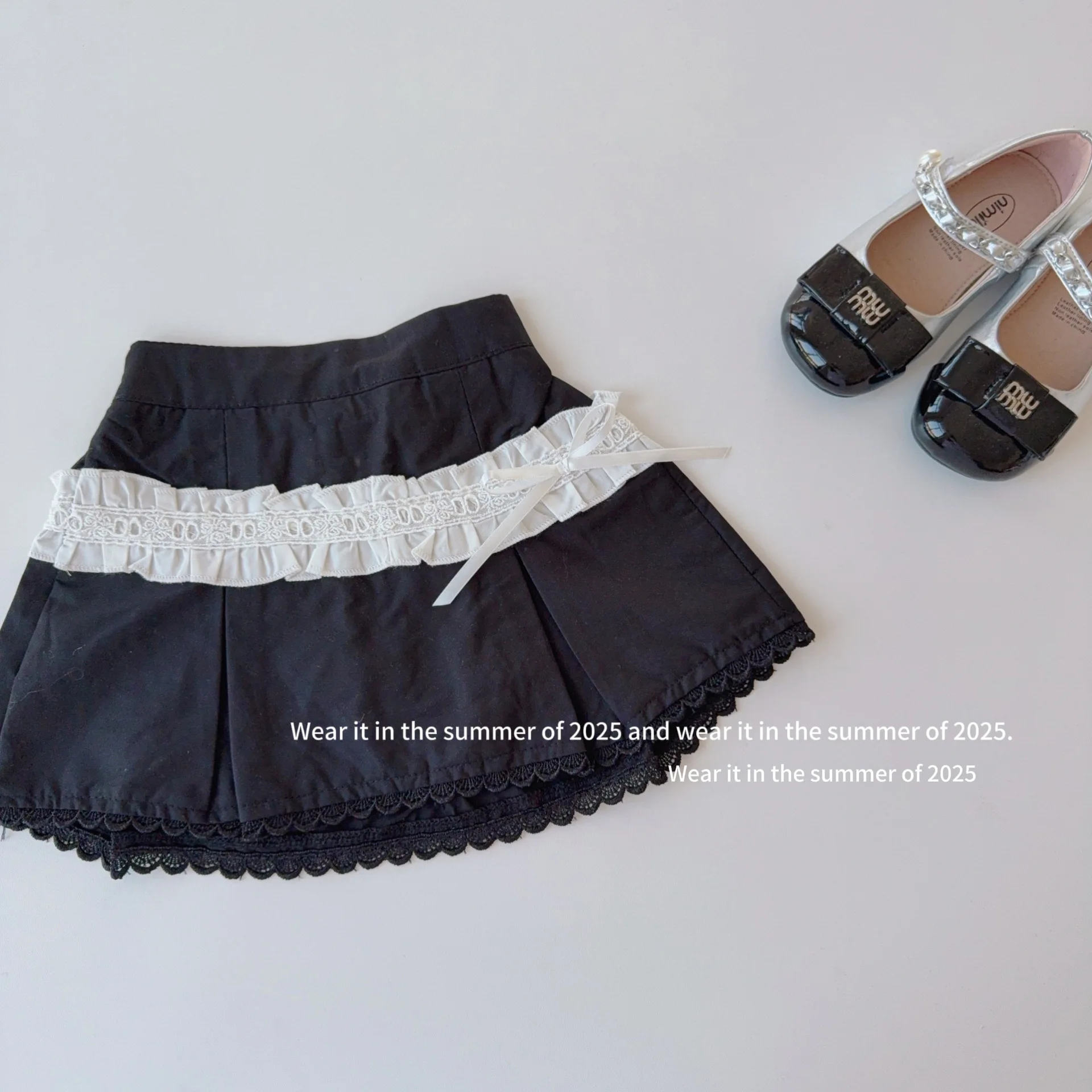 2025 Summer New Girls Cute Lace Bow Skirts Solid Kids Simple Black White Skirts Cotton Baby Girl Culottes Children A-line Skirt
2025 Summer New Girls Cute Lace Bow Skirts Solid Kids Simple Black White Skirts Cotton Baby Girl Culottes Children A-line Skirt
