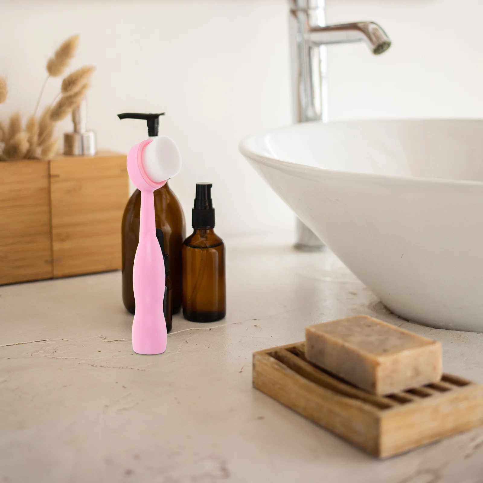 Deep Cleaning Facial Cleansing Brush For Blackheads Exfoliating Sensitive Skin Stand Up Design Soft Bristles Manual Pink Face
Deep Cleaning Facial Cleansing Brush For Blackheads Exfoliating Sensitive Skin Stand Up Design Soft Bristles Manual Pink Face