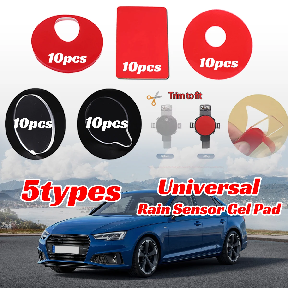 10pcs Car Rain Sensor Gel Pad Adhesive FILM Silicone Cushion Windscreen Windshield Chip Repair Kit Tape Replace Universal Fix
10pcs Car Rain Sensor Gel Pad Adhesive FILM Silicone Cushion Windscreen Windshield Chip Repair Kit Tape Replace Universal Fix