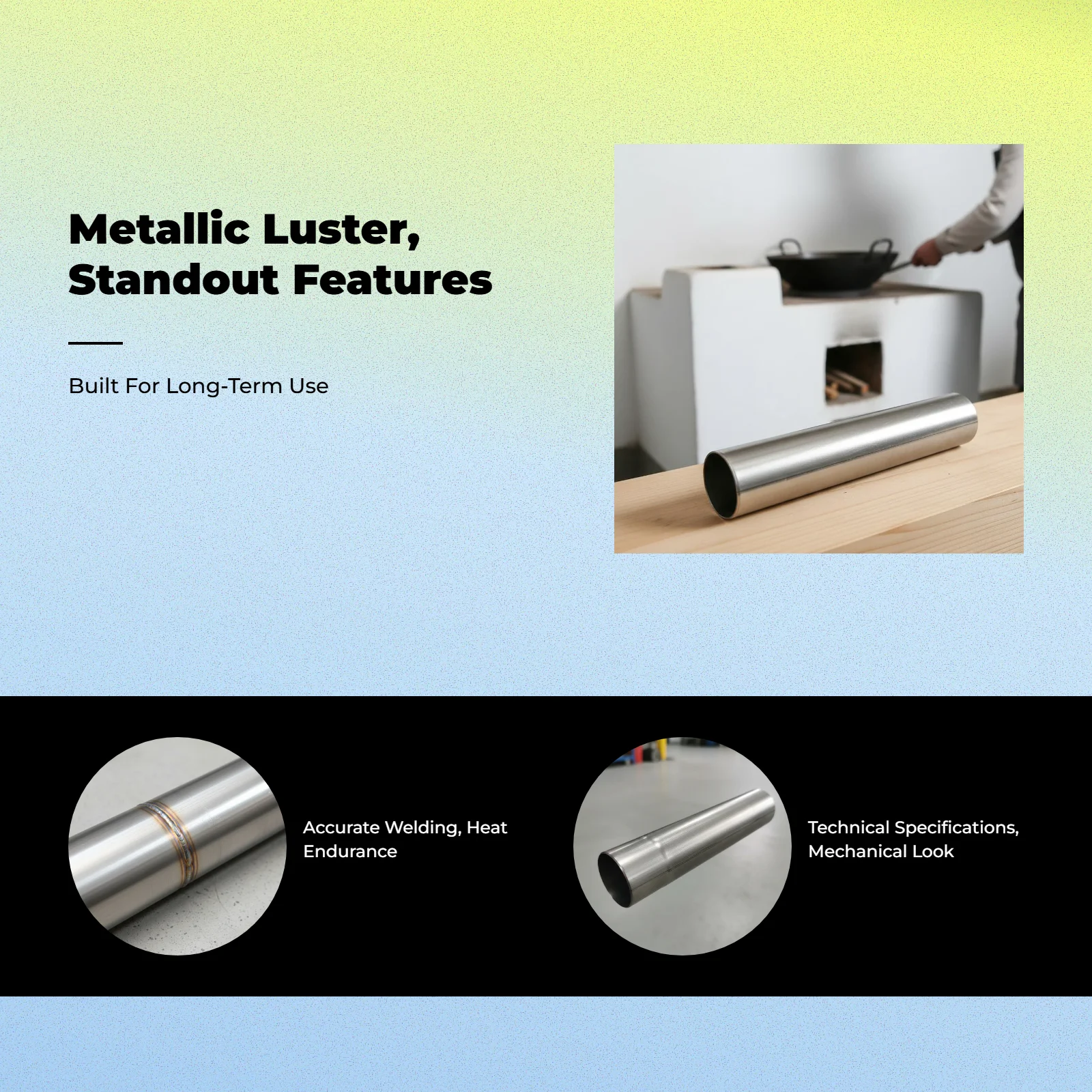 Дымоход для дровяной печи из нержавеющей стали Домашний бытовой инвентарь Легкая чистка
Дымоход для дровяной печи из нержавеющей стали Домашний бытовой инвентарь Легкая чистка