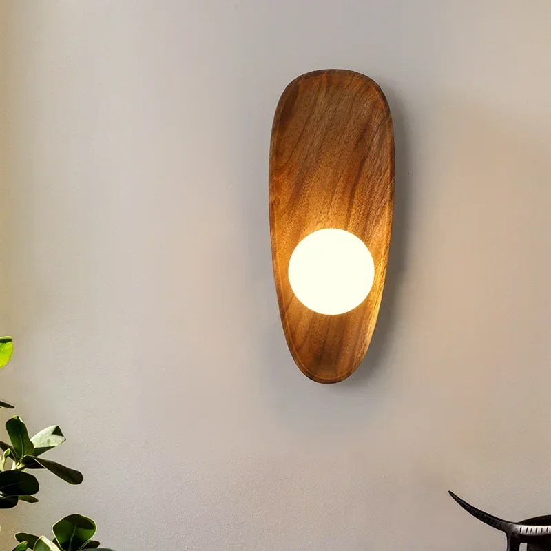 Natural Wooden Wall Mounted Lamp Glass Lampshade For Living Room Wood Vintage Decoration Bedside Sconce Foyer LED Light Fixture
Natural Wooden Wall Mounted Lamp Glass Lampshade For Living Room Wood Vintage Decoration Bedside Sconce Foyer LED Light Fixture