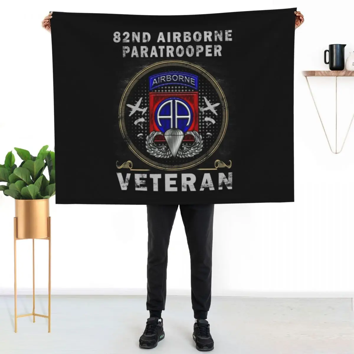 82nd Airborne Paratrooper Veteran Throw Blanket Soft Plush Blanket as Housewarming Gift
82nd Airborne Paratrooper Veteran Throw Blanket Soft Plush Blanket as Housewarming Gift