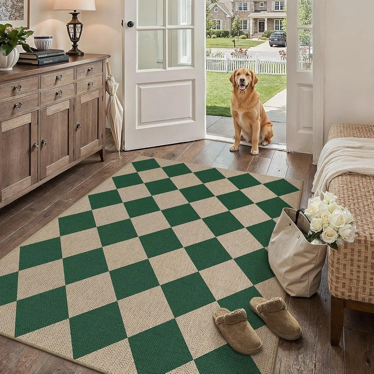 4x6 Checkered Easy Jute Area Rug for Living Room Checkerboard Washable Indoor Outdoor Carpet Farmhouse Patio Office Mat Geome
4x6 Checkered Easy Jute Area Rug for Living Room Checkerboard Washable Indoor Outdoor Carpet Farmhouse Patio Office Mat Geome